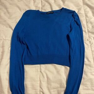 American Apparel Blue Crop Top